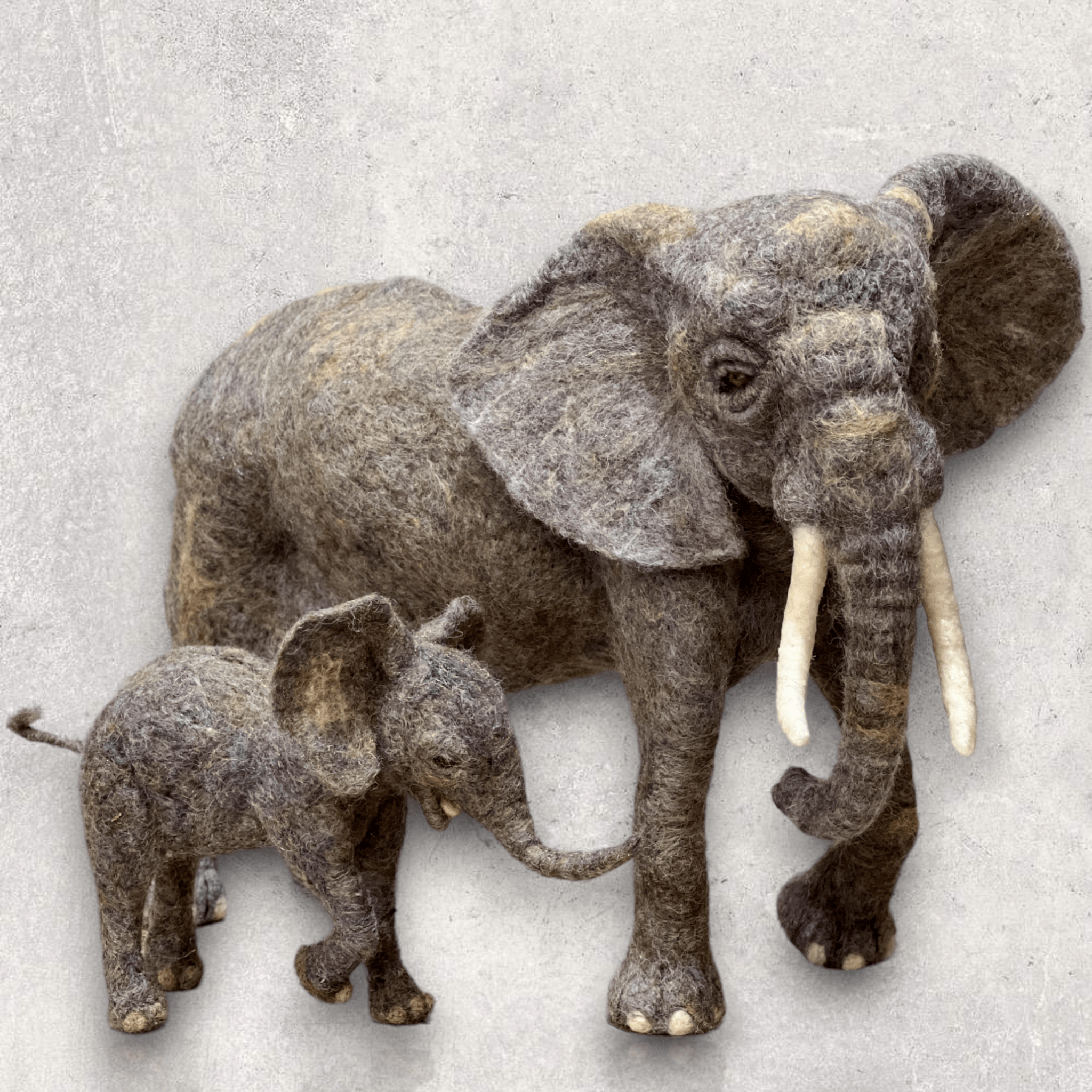 Bull Elephant and his son (sculpture)
